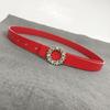Women's Fashion Versatile Trend Decorative Suit PUThin Belt Rhinestone Leather Style Jeans Belt Simple Decorative Belt