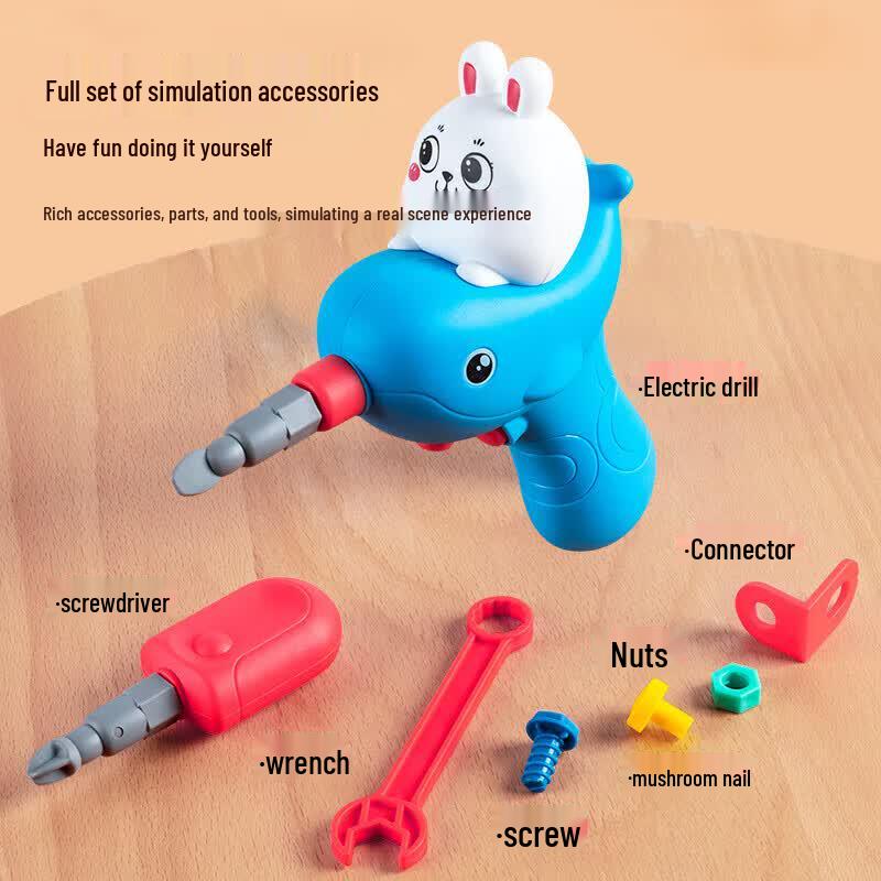 Kinder-Elektrobohrer Dinosaurier Bauspielzeug Set