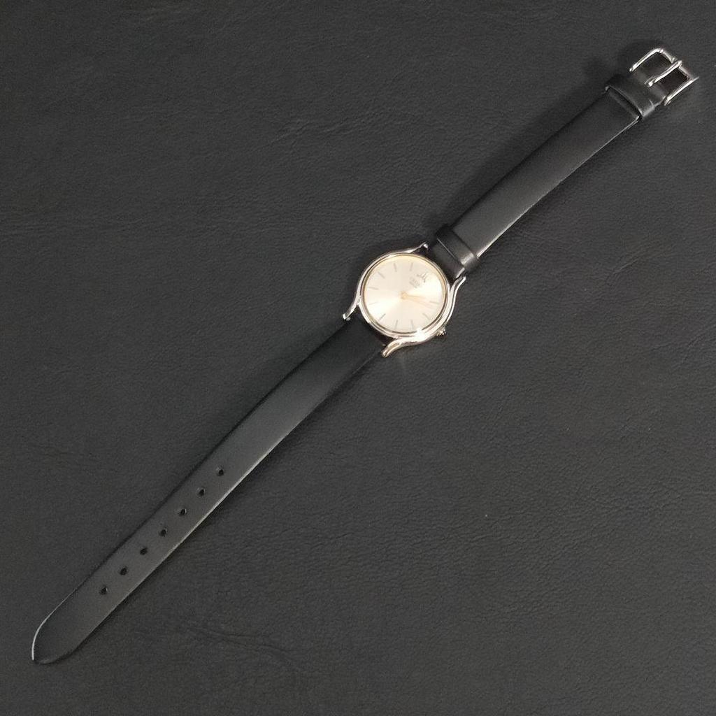 [USED] SEIKO Credor White/Black Leather Quartz