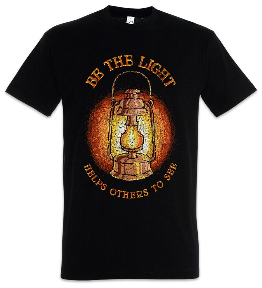 Be The Light T-Shirt Pixel Geek Nerd Gaming Gamer Games Fun Retro Oil Lamp