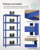 SONGMICS 5-stöckiges Regal, Stahlregal zur Lagerung, werkzeuglose Montage, für Garage, Schuppen, Tragfähigkeit 875 kg, 40 x 90 x 180 cm, Blau
