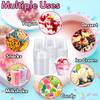 50pcs Plastic Cups with Dome Lids,Crystal Clear Cups,Disposable Dessert Cups for Ice Cream,Fruit,Parfait,Pudding,Yogurt,Jelly
