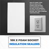 AEE4-Outlet Insulators Draft Sealers, 100Pcs Electrical Outlet Insulation Pads, EVA Foam Gasket For Wall, Switch Socket Cover