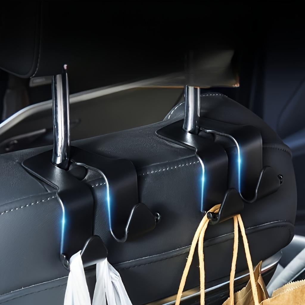2 PCS Universal Car Seat Back Multi-Functional Hook Set - Suitable For Most Vehicles - PP Material - No Battery Required
