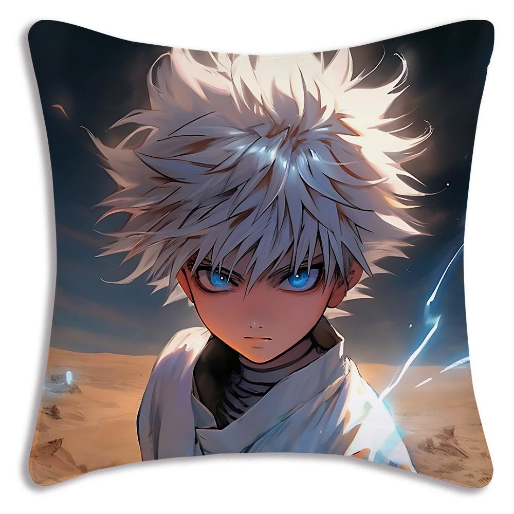 Anime For h-Hunter X HunterS Pillow Covers Cartoon Sofa Decorative Home Double-sided Printing Short Plush Cute Cushion Cover