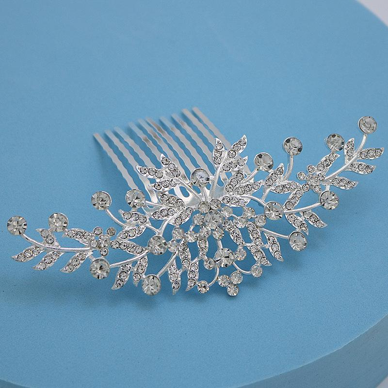 

Свадебный гребень для волос с жемчугом в корейском стиле - Универсальный аксессуар для головы из сплава. серебряный