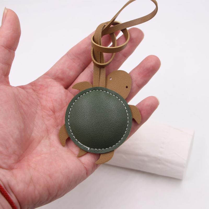 Handmade Faux Leather Cute Turtle Shaped Women'S Keychain Pendant Luggage Travel Pendant Bag Pendant