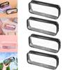 4 PCS Clear PVC Pencil Case School Exam Make Up Bag Travel Zip Pouch Zippered Clear Bag