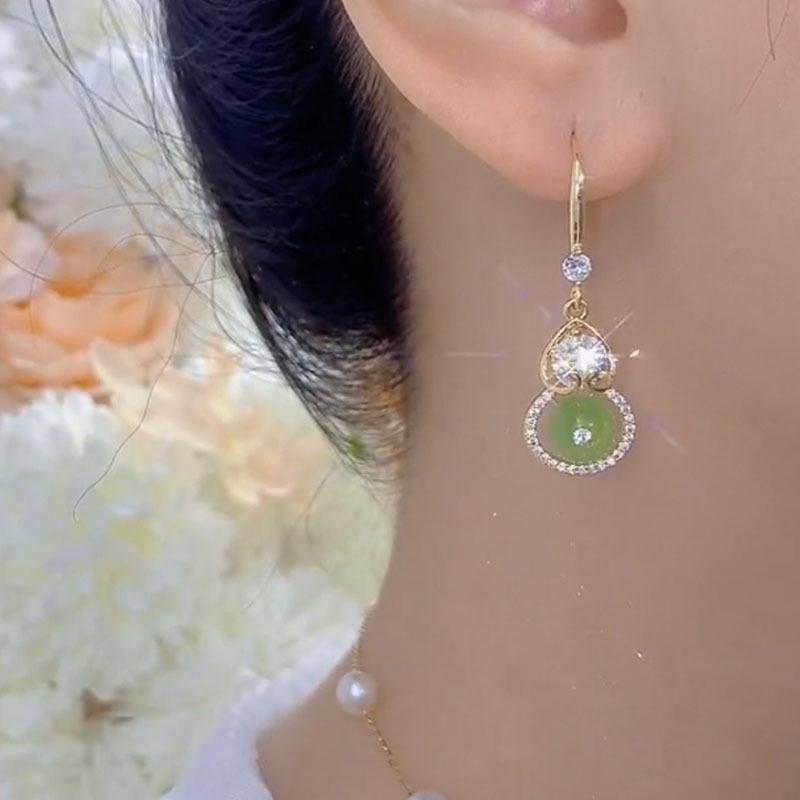 2024 Stylish Chinese Gourd Earrings: Elegant, Unique, Luxury Ear Hooks