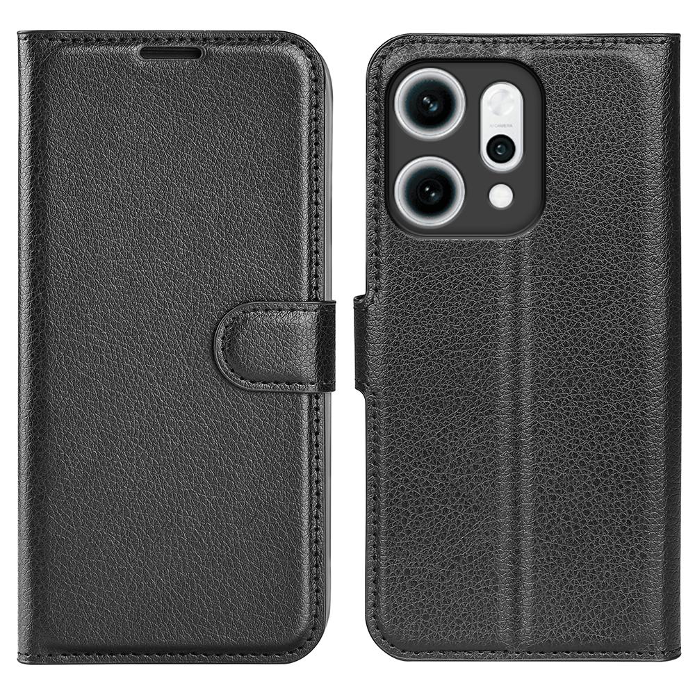 For Oppo Reno14 5G (China)/Oppo Reno14 5G (Global) Case Litchi Texture Shockproof Leather Wallet Phone Cover