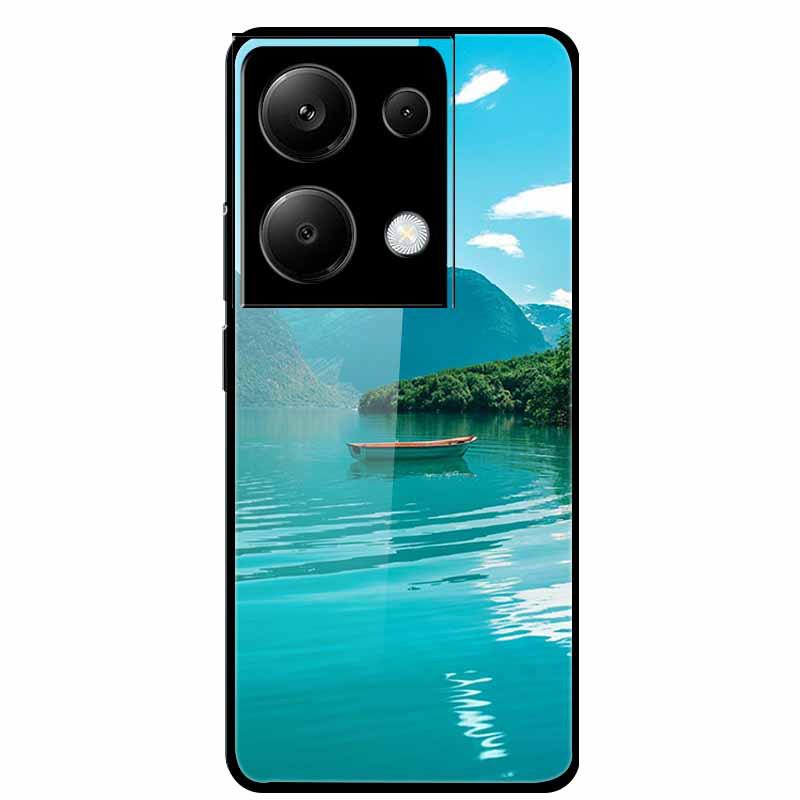 Redmi NOTE 13 PRO 4G Case with Tempered Glass & Aesthetic Color Painting