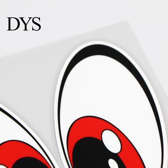 Weatherproof Car Decals Stickers Red Eye Shape Waterproof Scratch-Resistant Multi-surface Self-Adhesive for Cars Electric Luggage Scratch-resistant