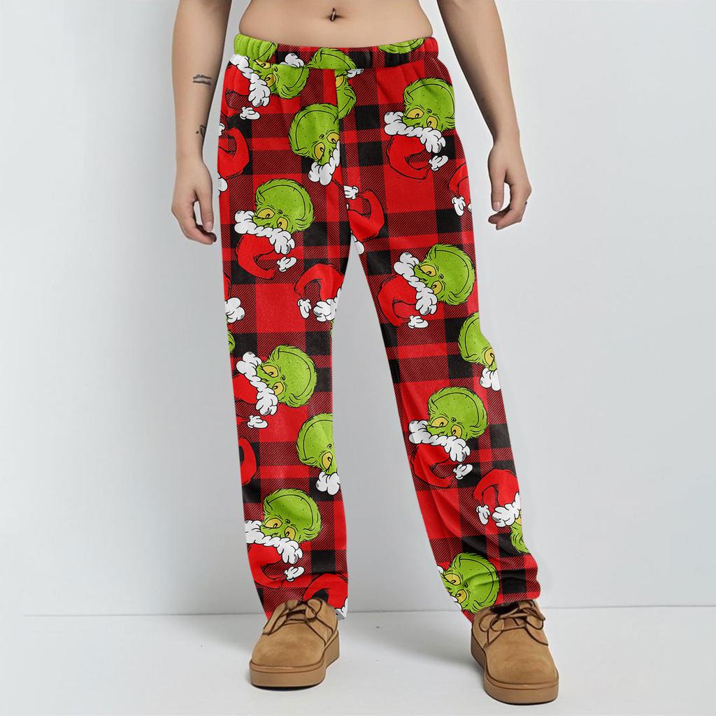 Pyžamové kalhoty Noční prádlo Ležérní Stahovací šňůrka Elastický pas Kalhoty Pohodlné Rovné Jóga Volné Kalhoty