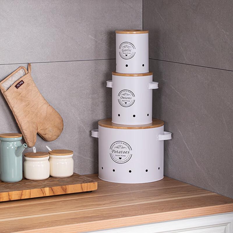 Zhuchuang Jingpin Stackable Carbon Steel Potato Storage Bins (3-Piece)