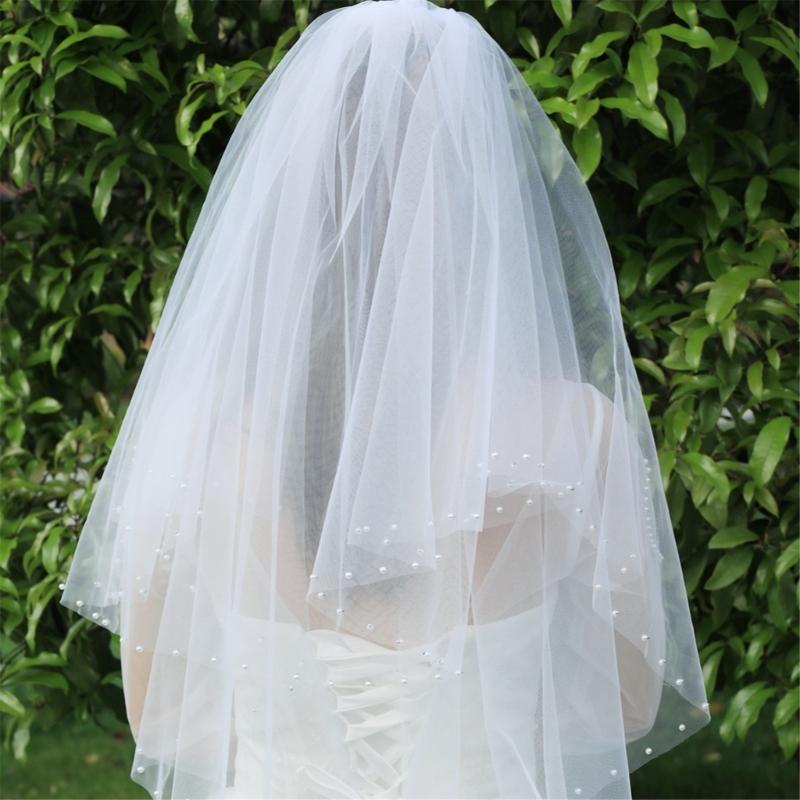 Brautschleier Perlen für Mädchen Balletcore Perlen für Festzug Abschlussball Braut Haarschmuck Bühnenrequisiten Weißer Schleier für Braut