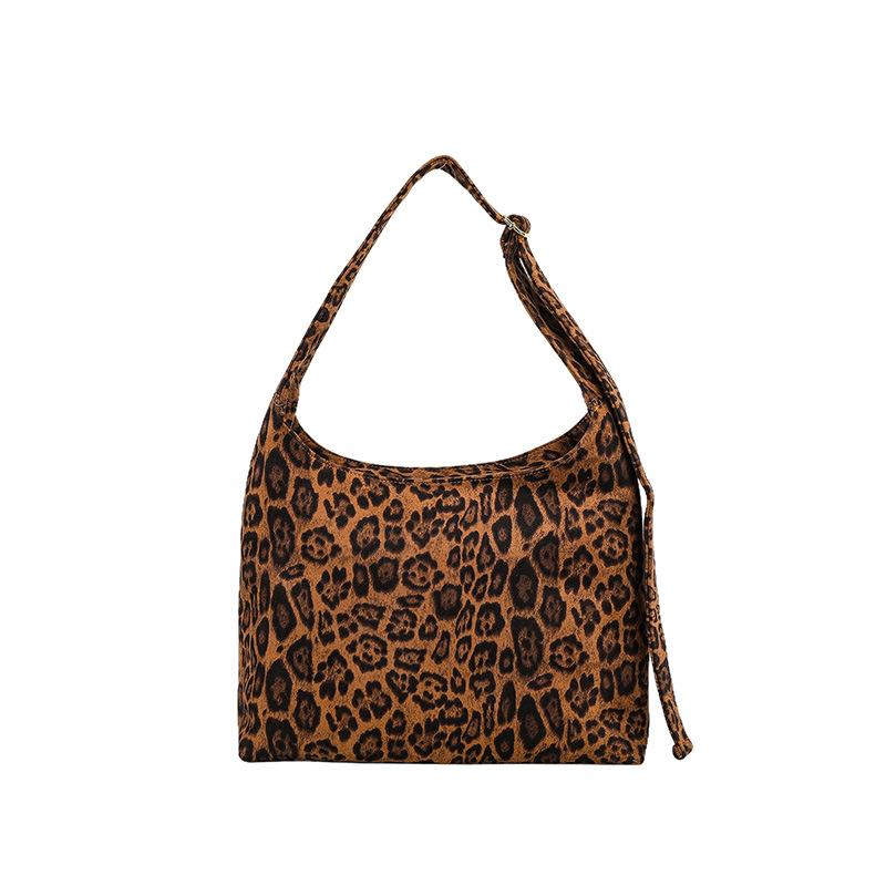 Leopardenmuster Tasche Crossbody Damen Nischen-Designgefühl Lässiger Stil Pendler Unterarmtasche Große Kapazität Schulter-Tragetasche