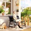 Two Seater Swing Chair Garden Bench With Swing Mechanism Loadable Up To 200 Kg 120 X 70 X 85 Cm Black