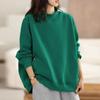 Damen Halbhoher Kragen Langarm Sweatshirt Übergröße Herbst und Winter Locker Plüschig und Warmes Oberteil