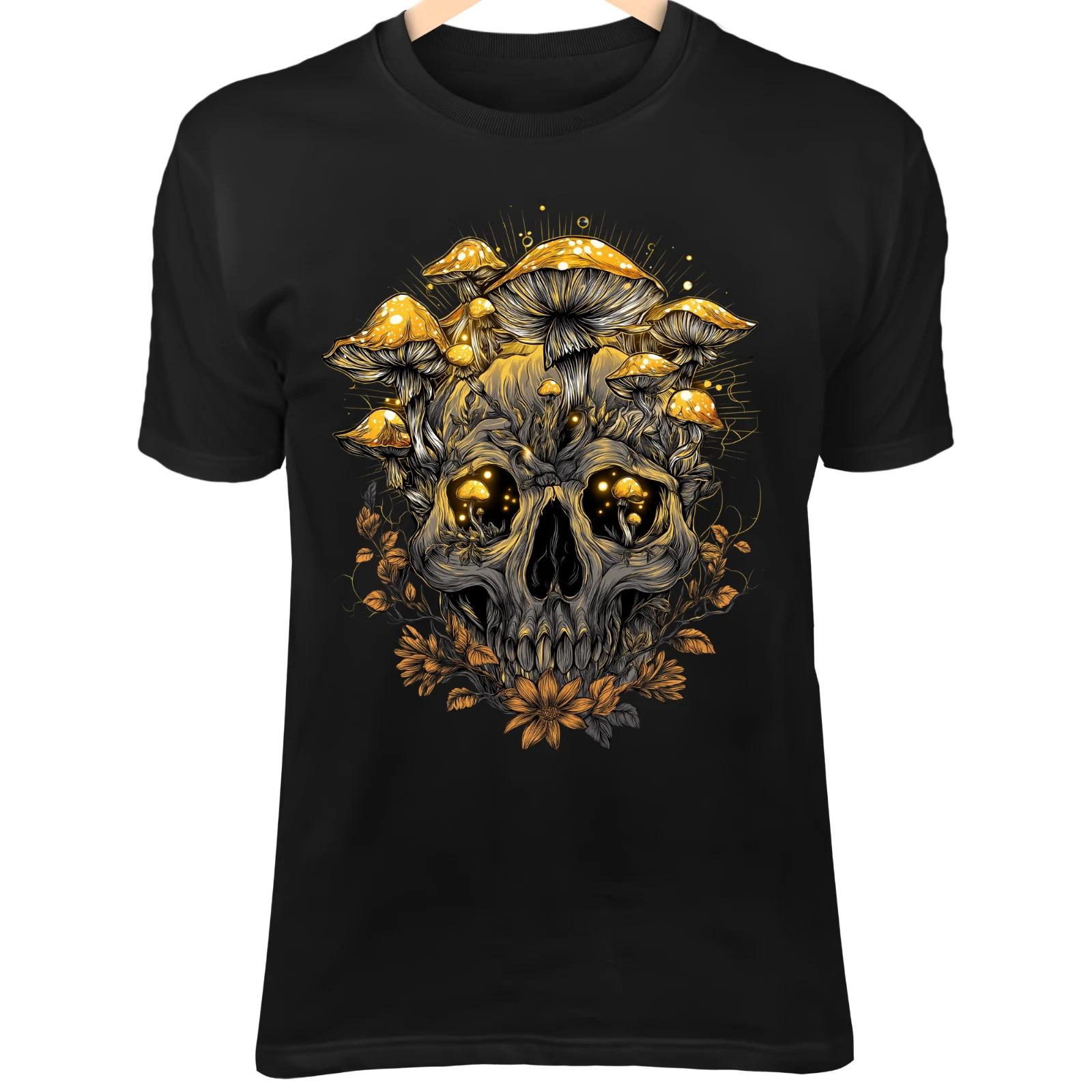 Decorative Skull Art - Radiant Mushrooms, Fireflies  Botanical Fantasy Centerpi 2XL
