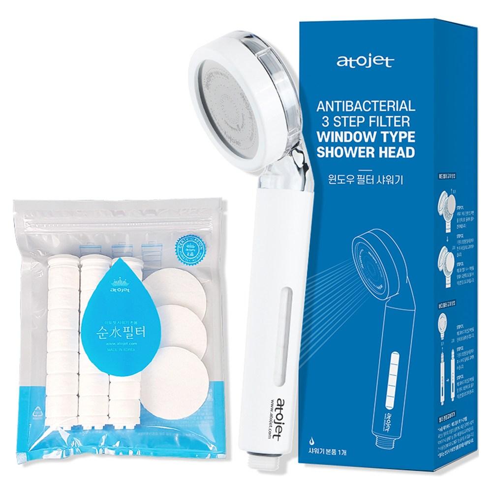 atojet Cap de duș cu filtru de fereastră de generația a 3-a – Filtrare vizibilă și design fără BPA, coreean