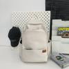 Women Solid Color Backpack Men's Backpack Lightweight Travel Computer Bag Student Schoolbag