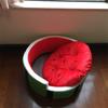 Cartoon Watermelon Shaped Kennel House for Cats Puppies Warm Dog Bed Mat Sofa Pet Cat Bed for Dogs Fruit Bed