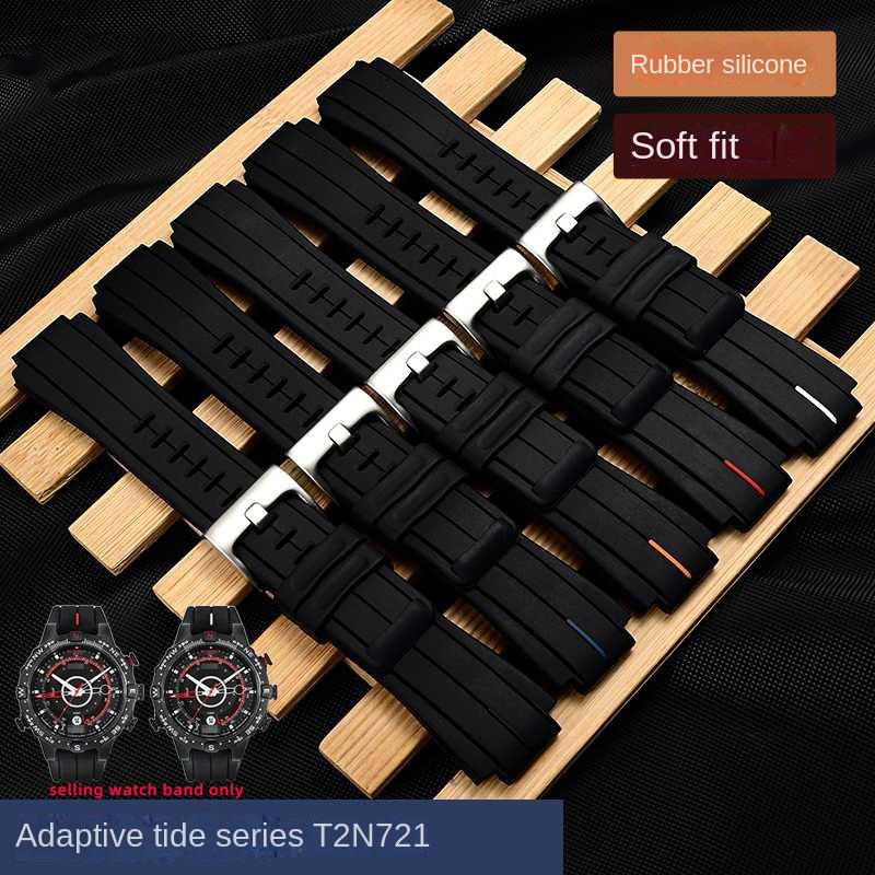Für TIMEX Armband Herren Gezeiten Kompass Armband T2N721 T2N720 W2R55500 TW2T76500 Leder Uhrenband Silikon Gummi Armband 24*16mm