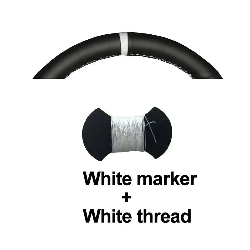 Hand Stitching Auto Car Steering Wheel Cover Wrap For Baic Senova X55 2018 Braid On Steering-wheel Holder Interior Accessories