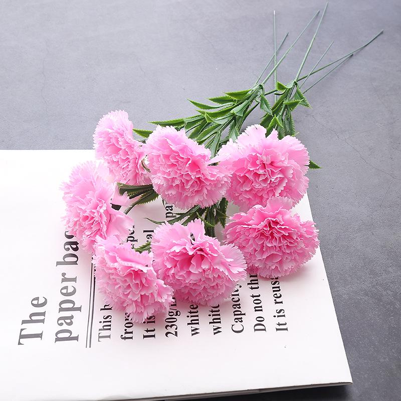 Silk Carnation Bouquet: Teacher's Day, Mother's Day, Women's Day Decorative Gift