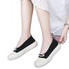 Mode 2024 Mode Damen Schuhe Ein Tritt Damen Ballerinas Herbst Runde Zehe Perlen Atmungsaktives Mesh Mischfarben Outdoor Freizeitschuhe