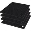 Round Heat Resistant Silicone Trivet Set 4pcs for For kitchen Table Countertop Stovetop Pots Cups Cookware Serving Dishes Use