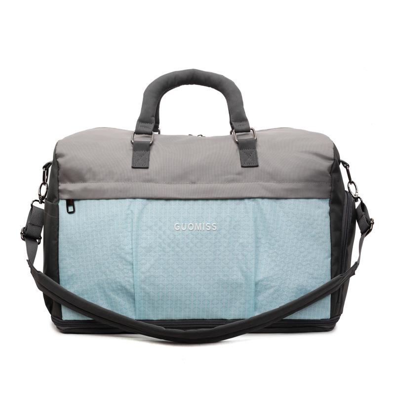 Geometric Pattern Travel Duffel Bag with Multiple Pockets Large Capacity Weekend Carry On Bag