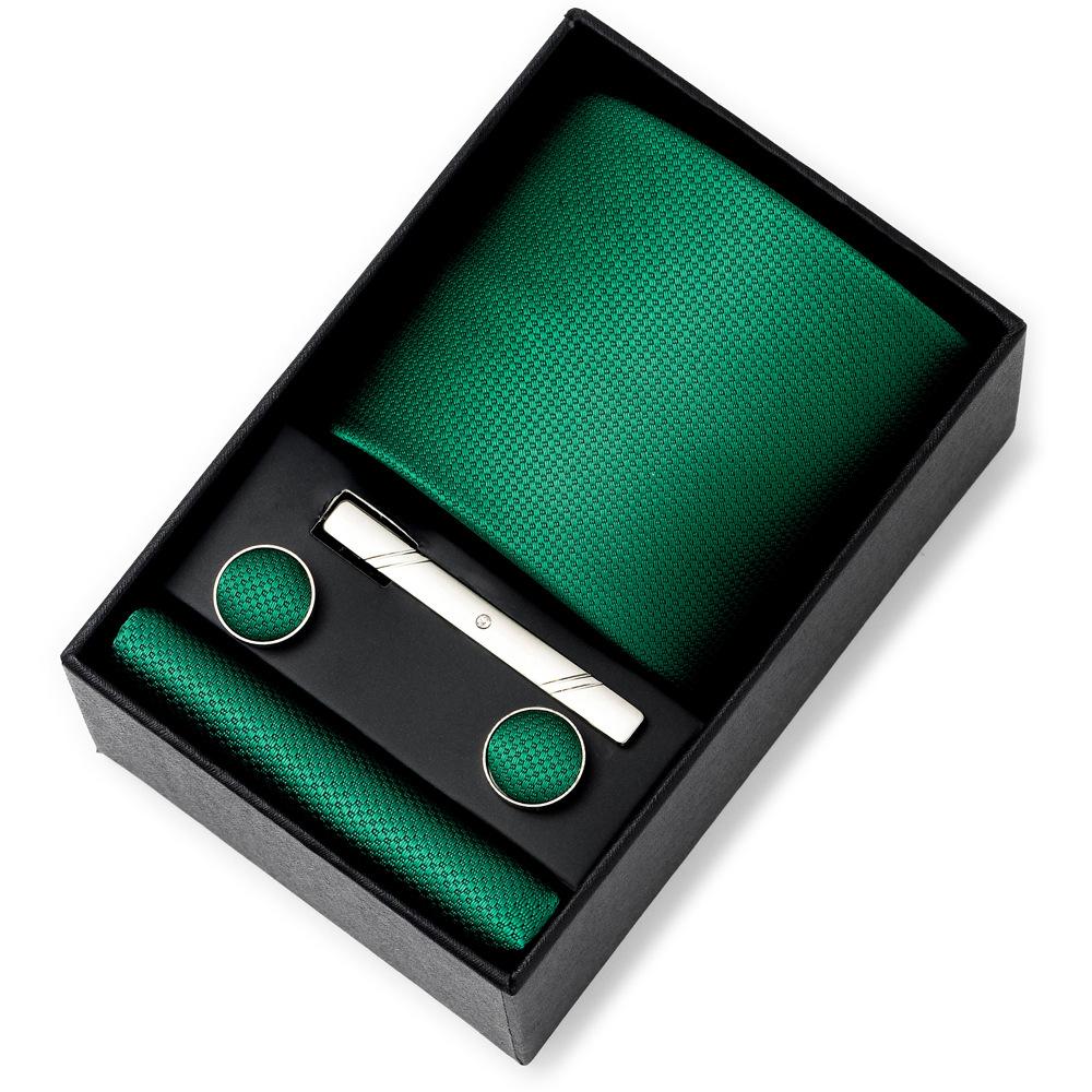 Men'S Tie Net Color Striped Jacquard Yarn Business Professional Tie Set Men'S Gift Box