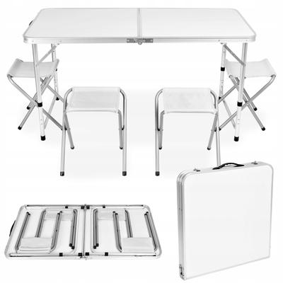 Folding Camping Tourist Garden Set Suitcase Table + 4 Chairs