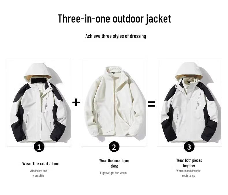 NASA 2024 Men's & Women's Petite Windproof Windbreaker - Stylish Autumn/Winter Jacket for Outdoor Mountaineering