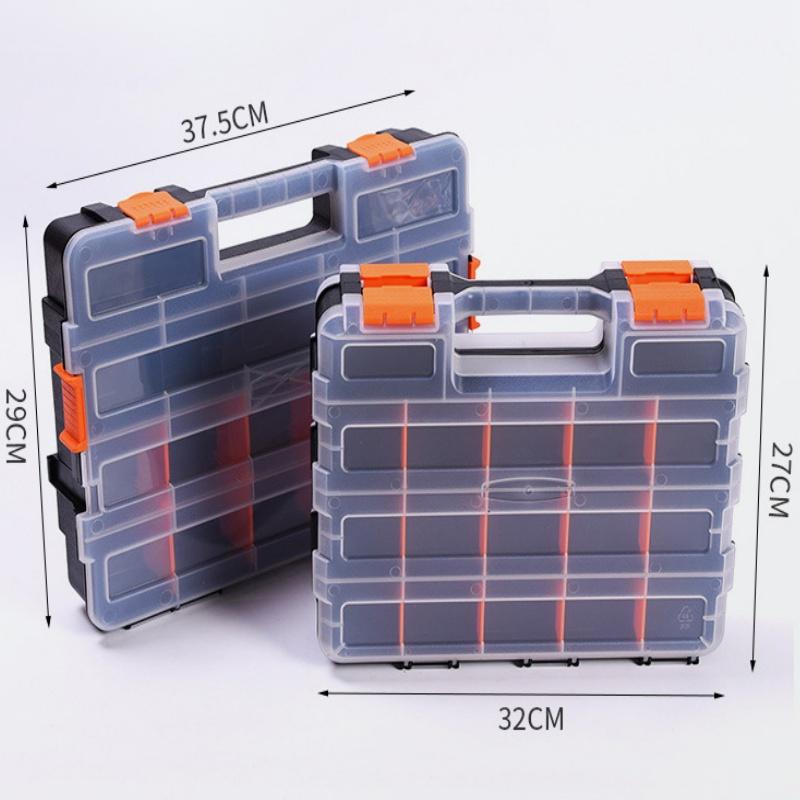 Single/Double Sided Hand-Held Plastic Hardware Tool Accessory Box,Electronic Component Classification Box, Parts Box,Storage Box