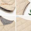 Winter Women Layering Vest Coat with Storage Bag Thin Padded Press Button Closure V Neck Sleeveless Solid Color Windproof Heat Retention Outdoor Down