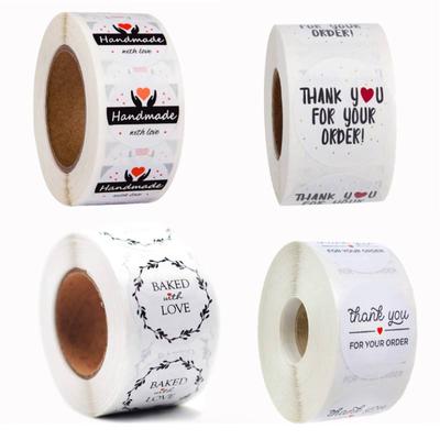 About 500pcs Labels 1inch Thank You Stickers For Wedding Pretty Gift Cards Envelope Sealing Label Stickers Scrapbooking Stationery