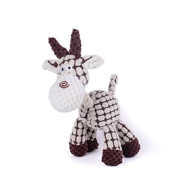 Daon Shop Animal Character Pet Attachment Squeak Toy, 1 Piece, Puppy (Brown)