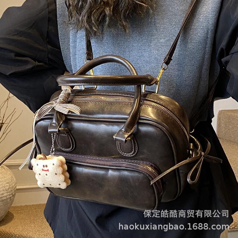 Retro Bag Women's Large Capacity 2025 New Autumn and Winter Casual Shoulder Messenger Tote Bag Multi-functional Backpack