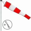 Outdoor Windsock, Wind Direction Indicator In Red And White 150x30x15cm. Suspension Swivel, Weatherproof, Wind Direction Indicator - Shang Jue