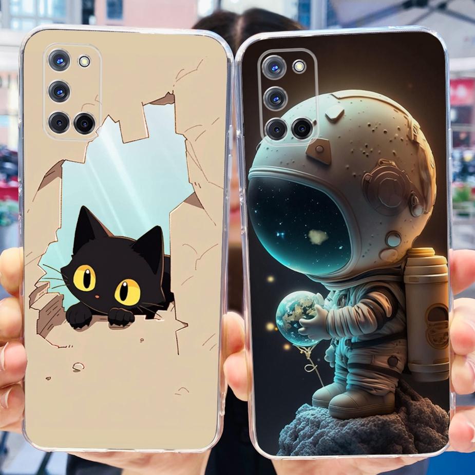 For Oppo A52 A72 A92 Case Cute Fashion Painted Cover Clear Silicone Phone Cases For Oppo A72 A 52 92 OppoA52 OppoA72 Soft Fundas