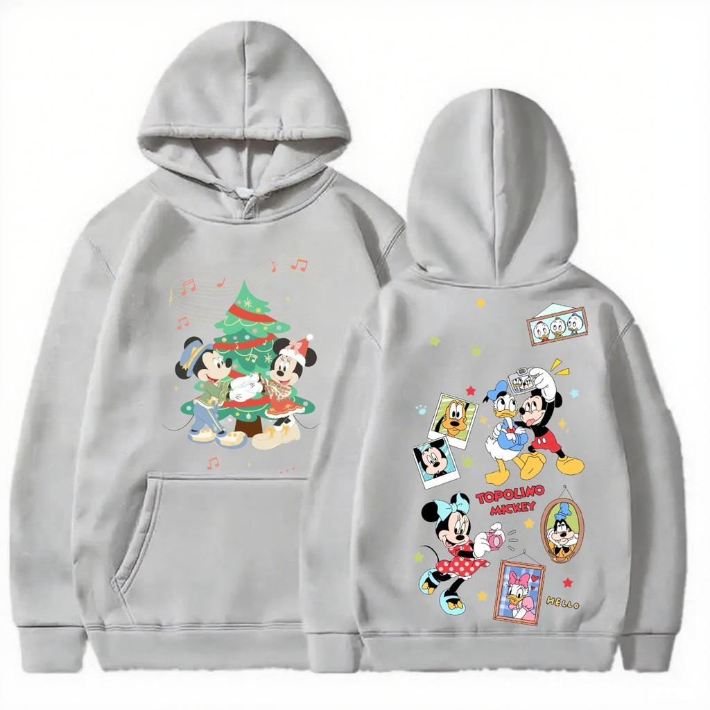 Disney Mickey Christmas Parent-child Set Children's Adult Hoodie Available In Multiple Colors for Autumn and Winter Hoodies