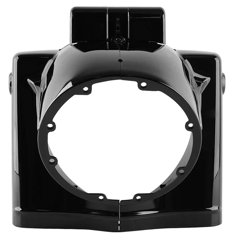 Motorcycle Bright Black 7   Round Front Headlight Fairing Nacelle Cover For Harley Touring Road King 2014-Up чёрный