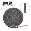 1Pcs 6/8/10/12mm Woodburning Stove Rope Furnace Door Seal Sealing Rope Fireplace Sealing Rope 2M High Temperature Resistance