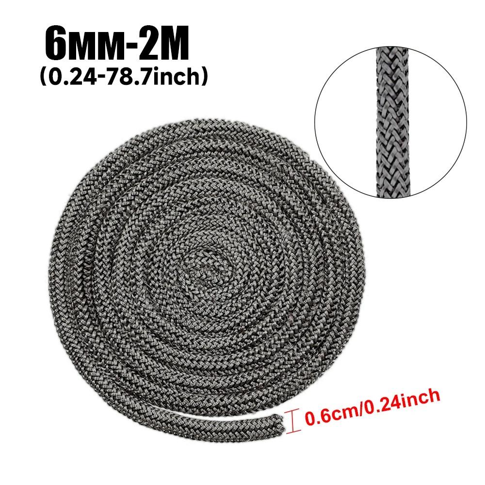 

1Pcs 6/8/10/12mm Woodburning Stove Rope Sealing Rope Fireproof Fiberglass Fireplace Sealing Rope Furnace Door Seal