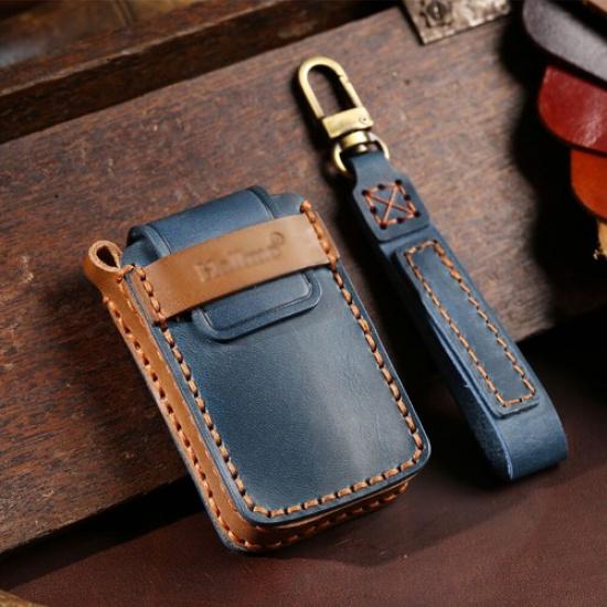 Leather 5 Buttons Remote Key Cover Case Fob for Jeep Grand Cherokee Wagoneer BL
