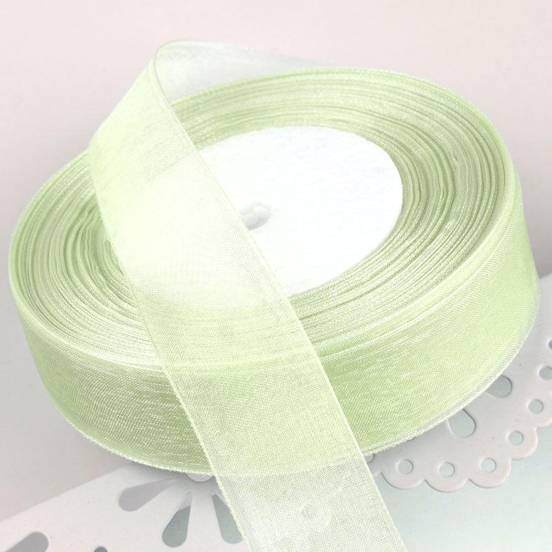 2,5 cm breites, transparentes Satinband aus Schneegarn für Bastelarbeiten und Haarschmuck