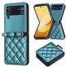 Luxury Diamond Lanyard Leather Case For Samsung Galaxy Z Flip 7 FE 6 5 4 3 5G Flip6 Flip5 Shoulder Strap Crossbody Folding Cover