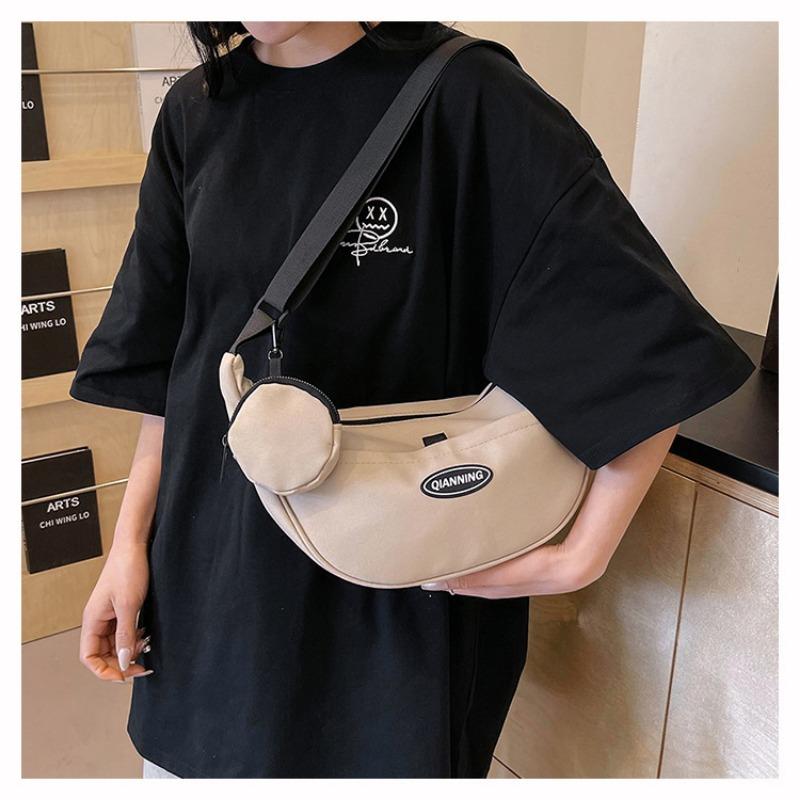 Stylish Minimalist Dumpling Bag Spacious Korean Women Shoulder Crossbody Bag Versatile Everyday Shopping Tote